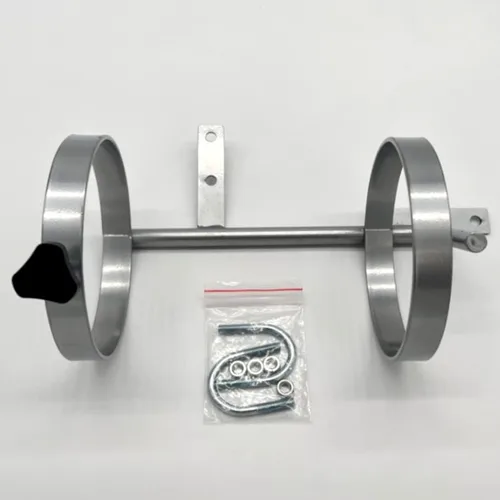 Vista 2 de Soporte de tanque de oxígeno para silla de ruedas, soporte de tanque de oxígeno médico con capacidad para 1 cilindro D/E, diseño ligero, acabado