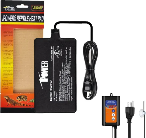 Vista 14 de iPower Almohadilla térmica de reptiles de 4 x 7 pulgadas, calentador debajo del tanque, diseño eficiente e impermeable, calentador de terrario