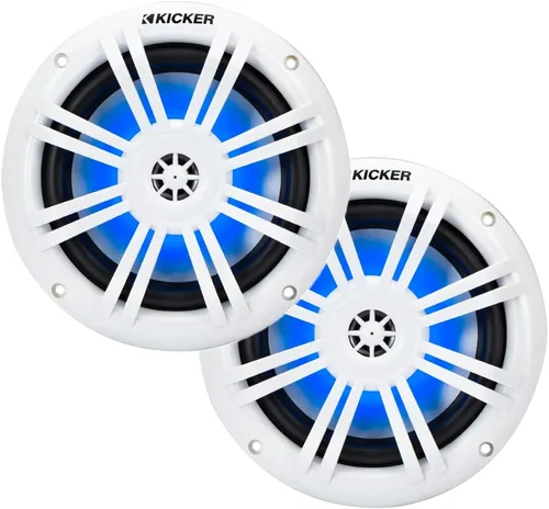 KICKER KM604WL (49KM604WL) Altavoces LED marinos de 2 vías de 6-½"