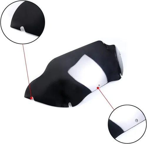 Vista 4 de WYNMOTO Parabrisas Negro de 9.5 pulgadas Divisor de Viento Compatible con Harley Davidson Touring Road Glide FLTR 1998-2013 (Tintado)