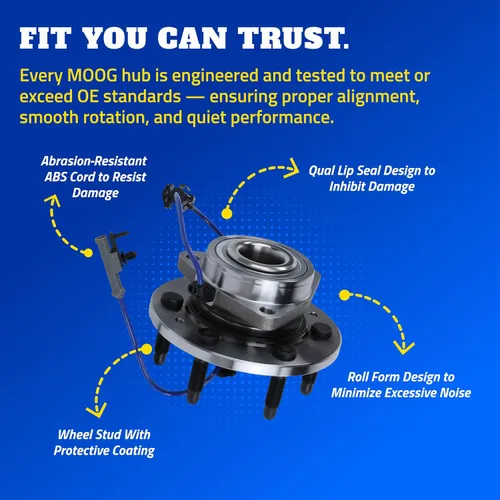 Vista 3 de MOOG 513159 Cojinete de rueda y conjunto de cubo para Jeep Grand Cherokee