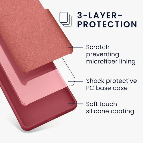 Vista 776 de kwmobile Funda Compatible con Google Pixel 6 Pro - Funda de teléfono de silicona TPU con acabado suave - Azul Arrecife