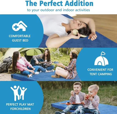 Vista 6 de Memory Foam Camping Mattress Pad Portable Roll Up Mattress for Adults,Sleeping Mat,Cot Mattress,Folding Bed Waterproof Cover & Travel Bag