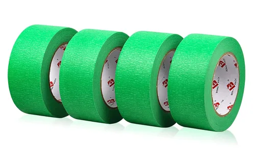 BOMEI PACK Cinta de pintores verde 2 pulgadas de ancho, cinta adhesiva verde de enmascaramiento de adhesión media 2 pulgadas x 55 yardas (220 yardas