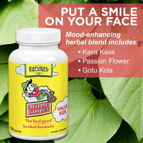 Vista 4 de Natural Balance Happy Camper & Colon Clenz Bundle Soporte herbario para el estrés y la limpieza 150 cápsulas, 120 cápsulas