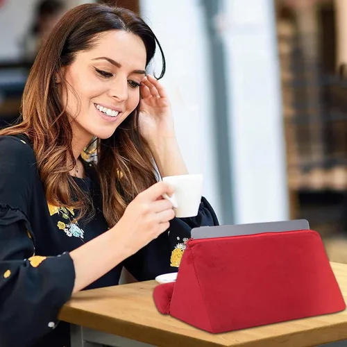 Vista 2 de Gavigain Soporte de almohada para tablet, soporte para tableta de teléfono para regazo de hasta 10 pulgadas para iPad, tabletas, Kindle, lectores