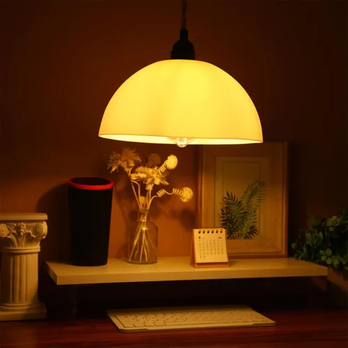 Vista 7 de Vaguelly Pantallas de lámpara de pie: 2 pantallas blancas de plástico para lámparas de pie, lámparas de mesa, en forma de cuenco, ajuste de 1.654