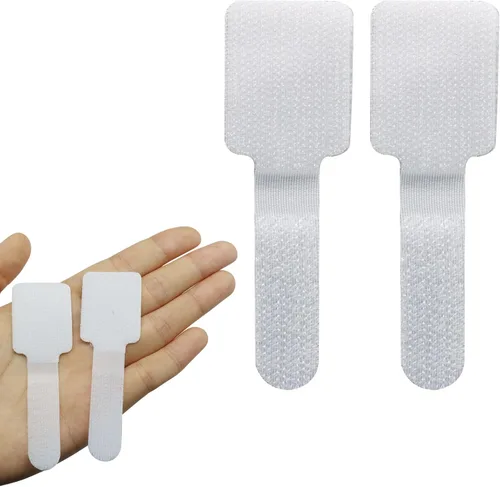 Vista 10 de 80 bridas de gancho y bucle, correas autoadhesivas de gancho y bucle, organizador de cables con parte trasera adhesiva, soporte ajustable