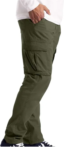 Vista 3 de Cargo Pants for Men Baggy Relaxed Fit Causal Work Trousers Outdoor Hiking Cargo Sweatpants Pockets Athletic Joggers