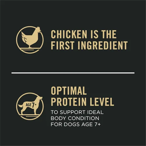 Vista 7 de Purina Pro Plan Alimento para perros mayores con probióticos para perros, mezcla triturada de pollo y arroz, bolsa de 6 libras