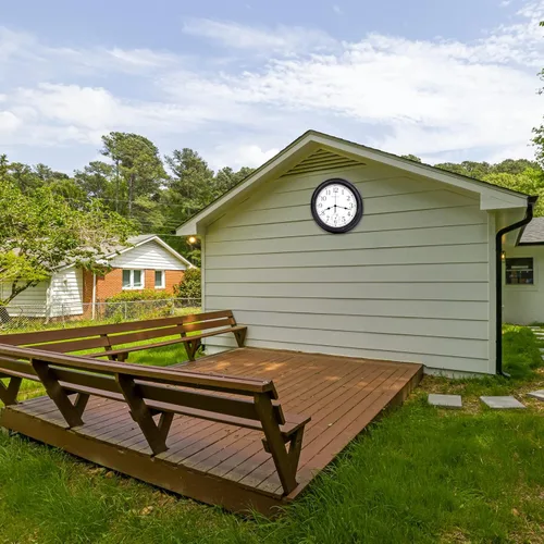 Vista 7 de Reloj grande de 16 pulgadas para exteriores, impermeable, con termómetro, reloj de pared retro para patio, piscina, jardín, hogar, bronce