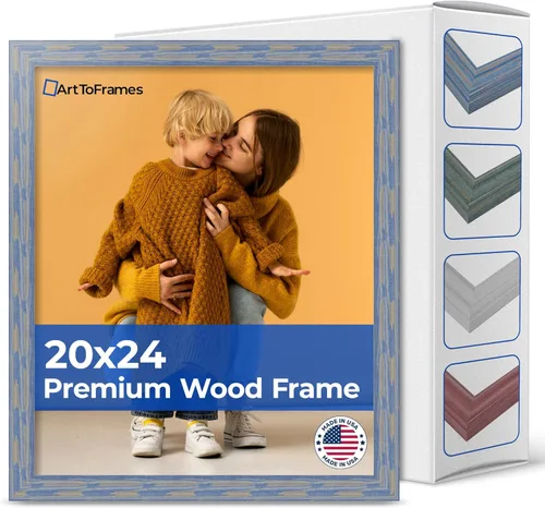 Vista 146 de Marco profundo de madera vincapervinca para fotografía 1.5 pulgadas de ancho.