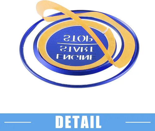 Vista 5 de Cubierta de superposición de botón de encendido de arranque del motor para Honda Accord 2018-2022 aleación de aluminio azul