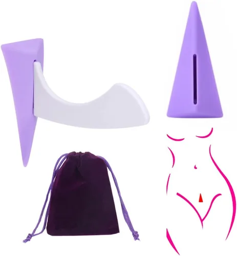 Plantilla de bikini Pubic Hair Trimmer Pubic Hair Razor Set Bikini Trimmer Shaver Forma Privada Área Íntima Cuchillo de afeitar