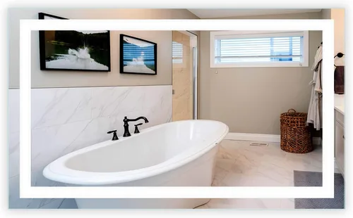 Vista 8 de Mirrors & Marble Espejo de pared LED grande – Espejo rectangular iluminado frontal para baño, dormitorio o ducha, antivaho y montado en la pared