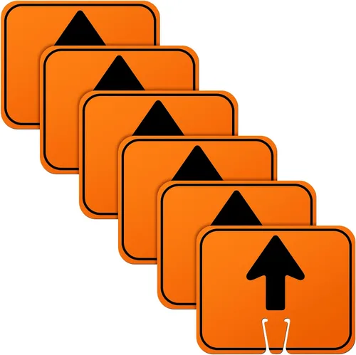 Vista 10 de Geetery - Señales de desviación naranja con flecha de tráfico, 3