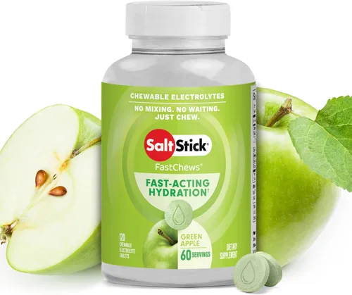 Vista 18 de SaltStick Electrolyte FastChews Pastillas de electrolitos masticables, pastillas de sal para corredores, electrolitos para deshidratación, coco