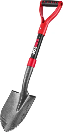 Pala Pequeña de Jardín para Excavar Pala Redonda de Mango Corto Pala de Supervivencia para Automóvil, 28 pulgadas