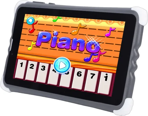 ZJchao Tableta para niños de 7 pulgadas, control parental de 128 GB, ROM, ampliable, tableta educativa con funda a prueba de golpes y cámara dual