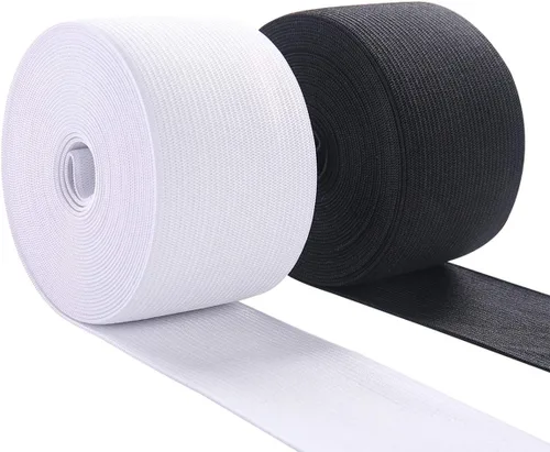 Vista 8 de Bandas elásticas para coser, banda elástica de tela elástica de 1 pulgada de ancho, carrete elástico para tejer, carrete elástico de 10 yardas