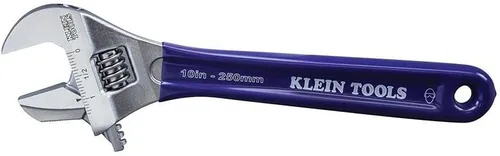 Vista 8 de Klein Tools D86936 Llave ajustable, forjada con mandíbula más delgada y un acabado cromado pulido, 8 pulgadas