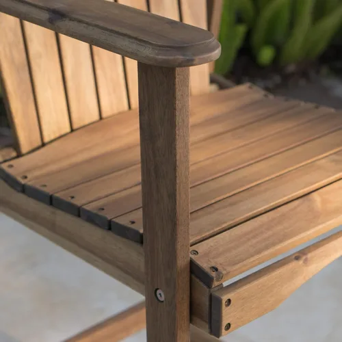 Vista 7 de Christopher Knight Home Malibu Taburetes de bar Adirondack de madera de acacia para exteriores, juego de 2 piezas, teñido natural