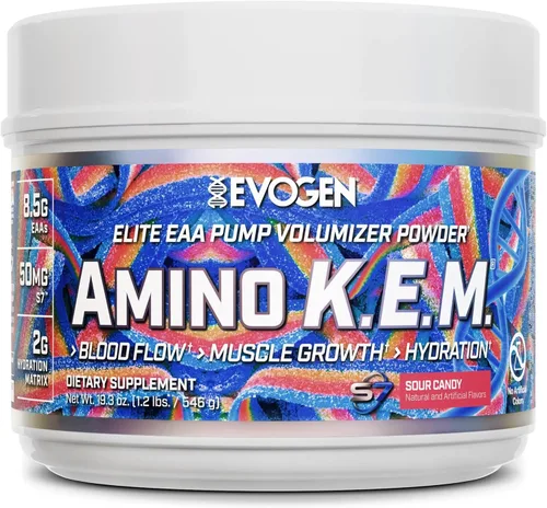 Vista 11 de Evogen Amino K.E.M. - Volumizador de Bomba en Polvo EAA y BCAA Suplemento de Aminoácidos BCAA para Flujo Sanguíneo, Crecimiento Muscular e
