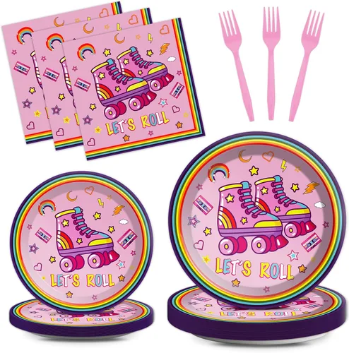 Vista 36 de Qyeahkj Juego de 100 platos de papel y servilletas de abeja, suministros para fiesta de primer cumpleaños, suministros para el primer cumpleaños