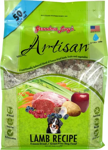 Vista 17 de Comida para perros artesanal de Grandma Lucy, sin granos y liofilizada - Pollo artesanal, bolsa de 1 libra