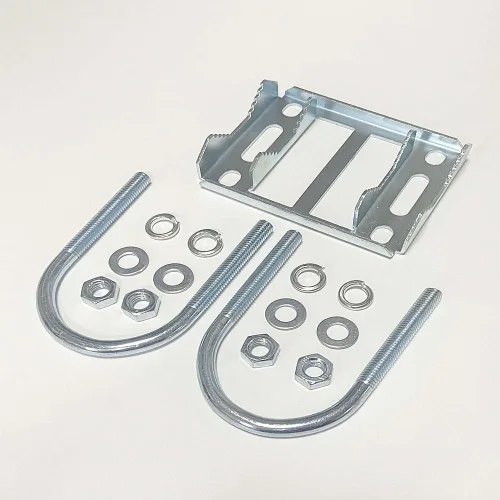 Vista 7 de Soporte de abrazadera de doble perno en U para antena Starlink, adaptador de poste para montaje en riel de escalera Rv, universal