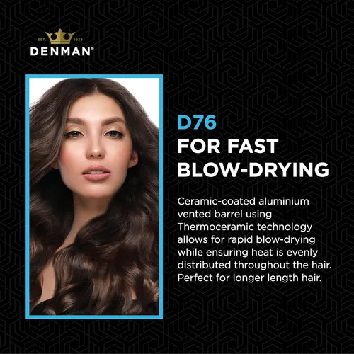 Vista 3 de Denman Thermo Ceramic Hourglass - Cepillo para rizar el cabello, alisar, rizos definidos, volumen y elevación de raíces, color gris