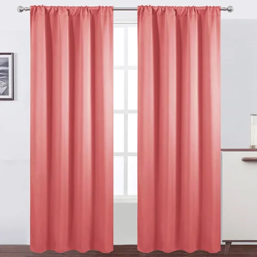 Vista 55 de LEMOMO Cortinas opacas grises, 52 x 84 pulgadas, juego de 2 paneles de cortinas opacas con aislamiento térmico para oscurecer la habitación