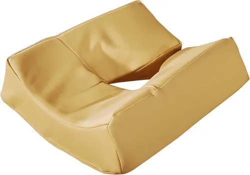 Master Massage Cojín ergonómico patentado de espuma viscoelástica para el reposacabezas de la cara, color crema