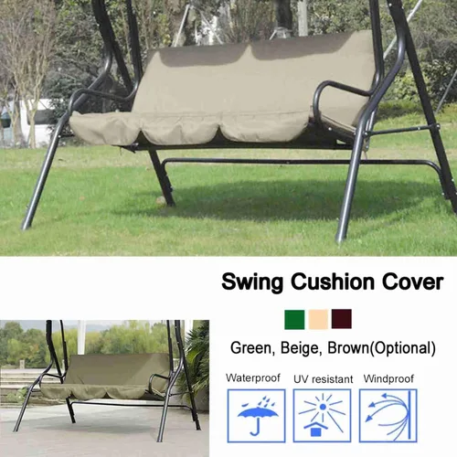 Keenso Funda de cojín para columpio, 3 asientos, impermeable, para exteriores, para patio, jardín, 60 x 20 x 20 pulgadas