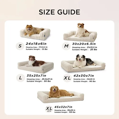 Vista 6 de Bedsure - Camas ortopédicas para perros extragrandes, cama impermeable de espuma viscoelástica XL para mascotas con laterales, sofá de espuma