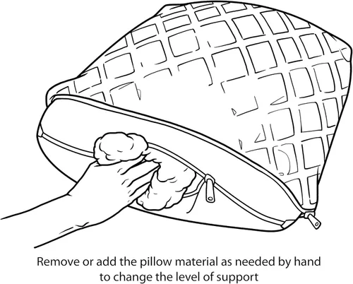 Vista 5 de Almohada ajustable de espuma viscoelástica para el cuello Tela de enfriamiento Queen