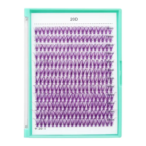 Vista 51 de Bodermincer 7D/10D/20D/30D/40D/50D/60D/80D/100D Rizo D, 240 unidades, extensiones de pestañas postizas, individuales y en racimo, pestañas falsas