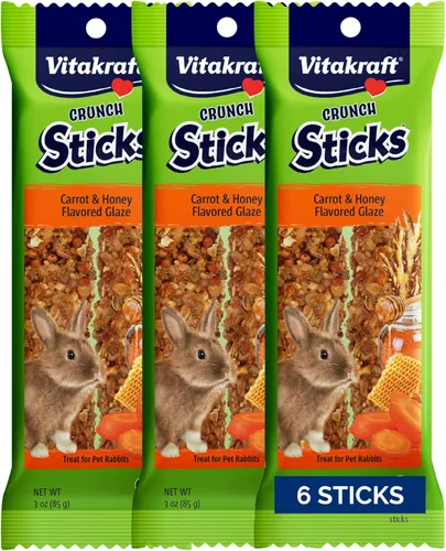 Vista 10 de Vitakraft Palitos de Golosinas para Conejos - Albaricoque y Cereza - 3.5 Oz