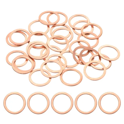 Vista 27 de M METERXITY Paquete de 30 arandelas de cobre, arandelas métricas de sellado de cobre M6x10x1mm para pernos, tornillos, tuercas