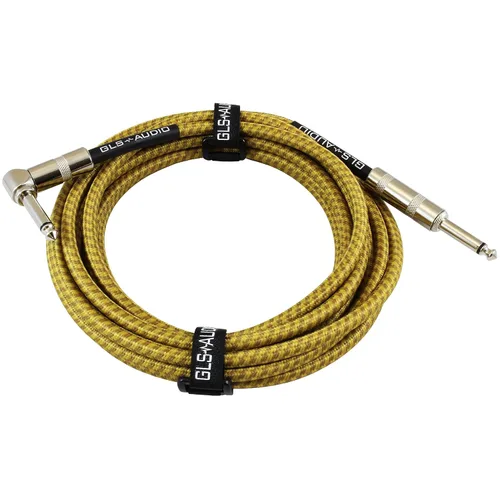 Vista 12 de GLS cable de audio para guitarra, cable de amplificador para bajo y guitarra eléctrica, en ángulo recto, cable para instrumento de 1/4 de pulgada