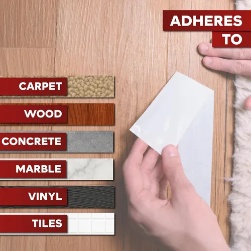 Vista 7 de XFasten Cinta adhesiva de doble cara para alfombras de área, 3 pulgadas x 20 yardas, cinta antideslizante de agarre resistente, funciona como agarre