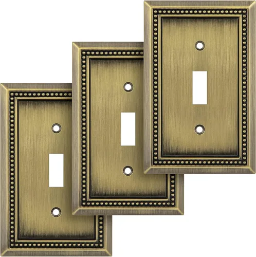 Vista 56 de Henne Bery Sunken Pearls Placa de Pared Decorativa de Servicio Pesado Placa de Interruptor Cubierta de Tomacorriente