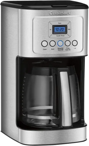 Vista 8 de Cafetera de filtro permanente de acero inoxidable negro de 14 tazas, con temporizador