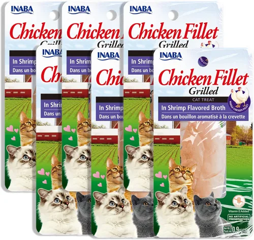 Vista 11 de INABA - Golosinas Premium para gatos con filete de pollo a la parrilla, con vitamina E y extracto de té verde, 0.9 onzas cada una, paquete de 10