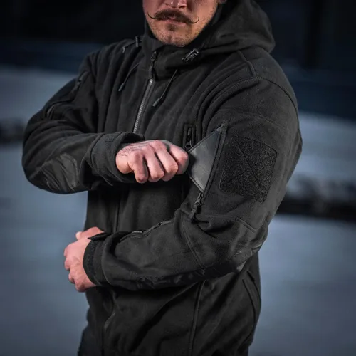 Vista 7 de M-Tac Chaqueta de forro polar militar para hombre, sudadera de supervivencia