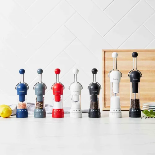 Vista 4 de Sur La Table Spice XL - Molinillo de trinquete con 5 ajustes gruesos ajustables, capacidad de 3/4 de taza, color negro