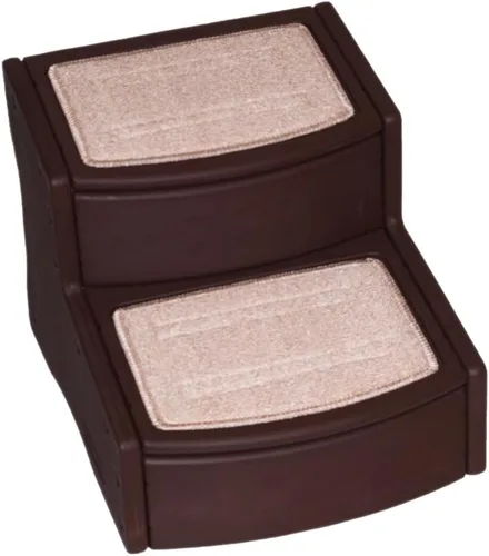 Escalera para mascotas de 2 escalones para gatos y perros de hasta 75 libras, Chocolate