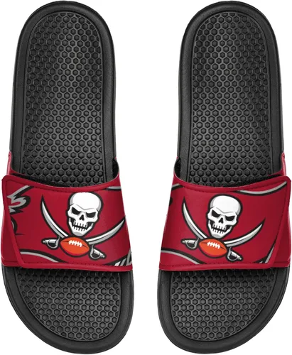 Vista 4 de FOCO mens NFL Team Cropped Big Logo Shower Sport Slide Flip Flop Sandals