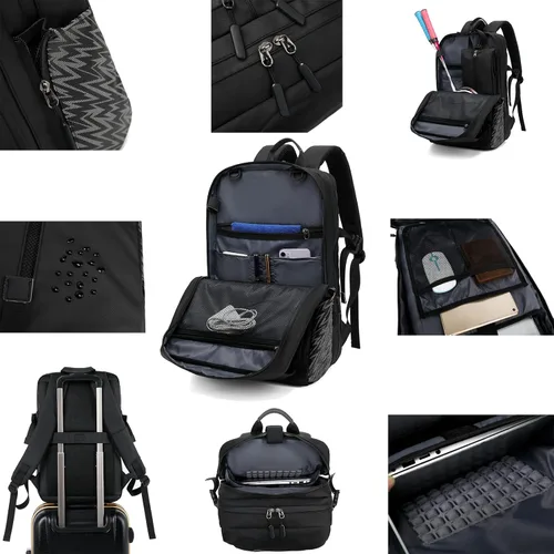 Vista 2 de Bolsa de cola de motocicleta, bolsa de asiento, bolsa de casco impermeable de doble uso para motocicleta, soporte, Grande, Mochila