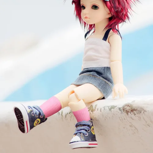 Vista 2 de Sotiff 6 pares de mini calcetines de muñeca accesorios de ropa de muñeca para figura de juguete femenino